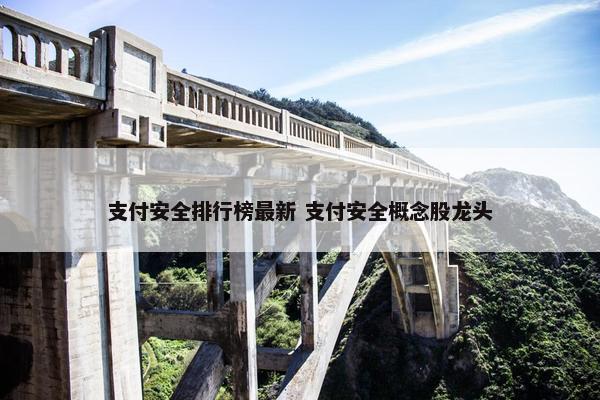 支付安全排行榜最新 支付安全概念股龙头