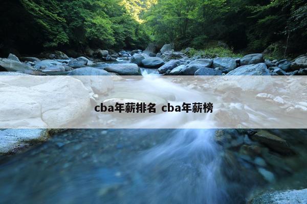 cba年薪排名 cba年薪榜