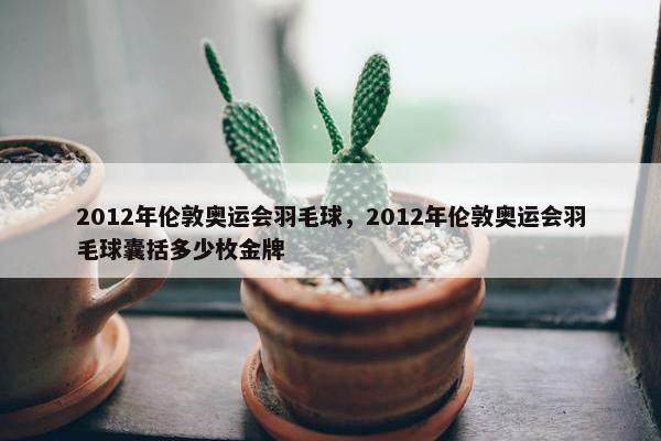 2012年伦敦奥运会羽毛球，2012年伦敦奥运会羽毛球囊括多少枚金牌