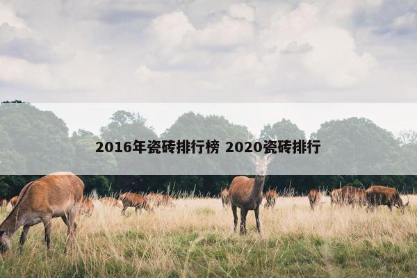 2016年瓷砖排行榜 2020瓷砖排行