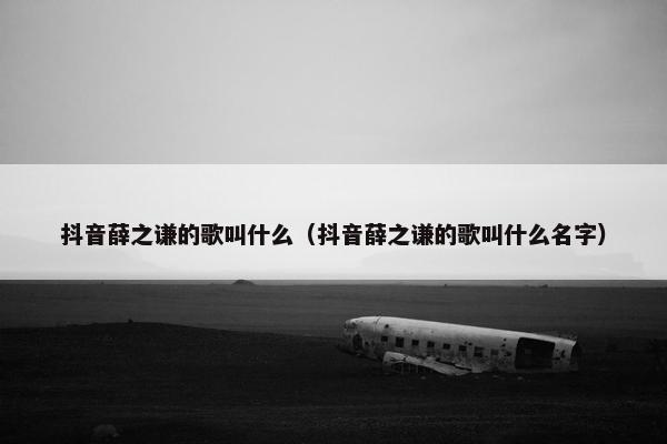 抖音薛之谦的歌叫什么（抖音薛之谦的歌叫什么名字）