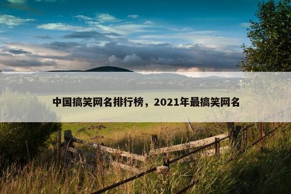 中国搞笑网名排行榜，2021年最搞笑网名