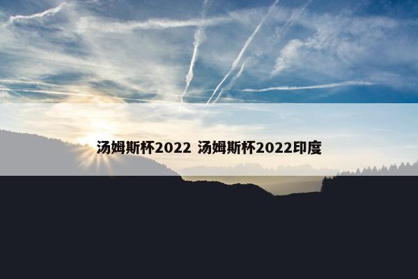 汤姆斯杯2022 汤姆斯杯2022印度