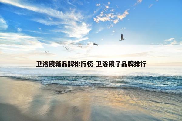 卫浴镜箱品牌排行榜 卫浴镜子品牌排行