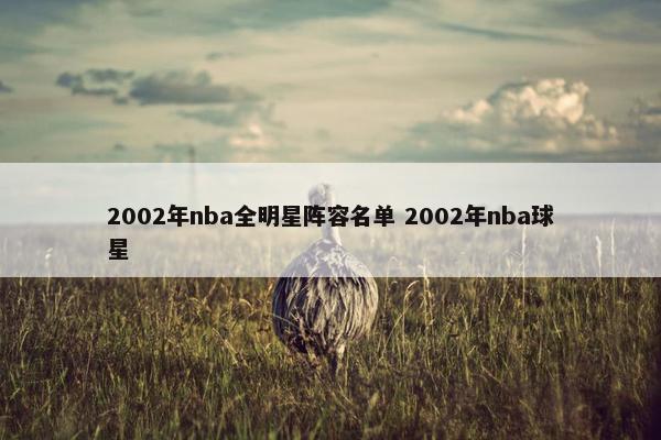 2002年nba全明星阵容名单 2002年nba球星