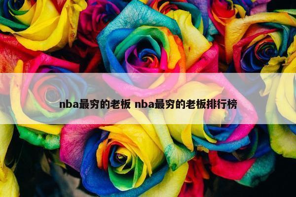 nba最穷的老板 nba最穷的老板排行榜