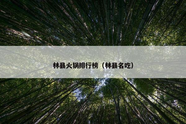 林县火锅排行榜（林县名吃）