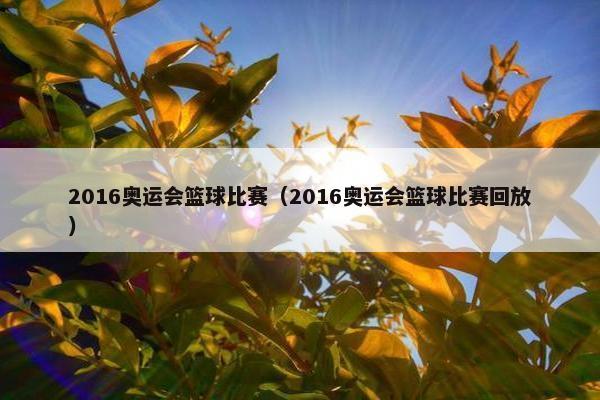 2016奥运会篮球比赛（2016奥运会篮球比赛回放）