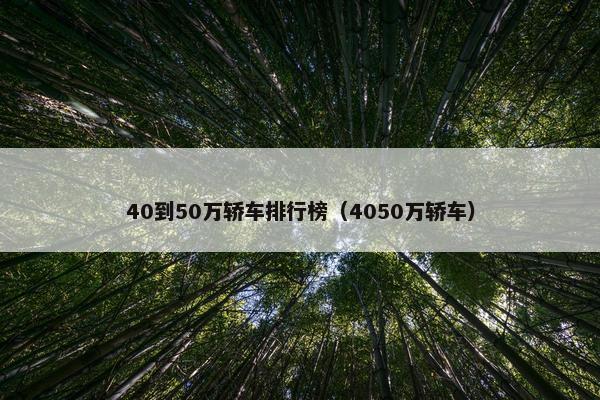 40到50万轿车排行榜（4050万轿车）