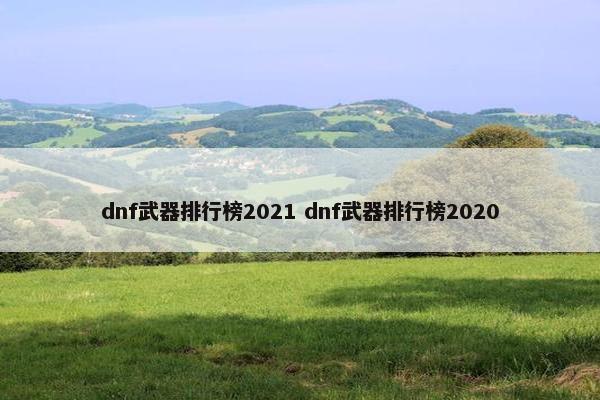 dnf武器排行榜2021 dnf武器排行榜2020