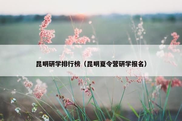 昆明研学排行榜（昆明夏令营研学报名）