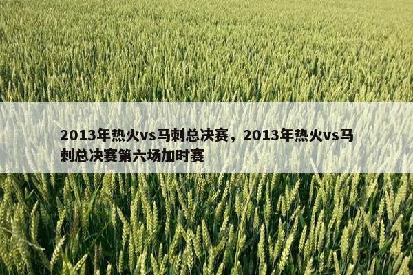 2013年热火vs马刺总决赛，2013年热火vs马刺总决赛第六场加时赛