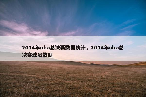 2014年nba总决赛数据统计，2014年nba总决赛球员数据