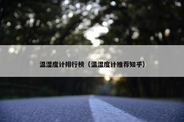 温湿度计排行榜（温湿度计推荐知乎）