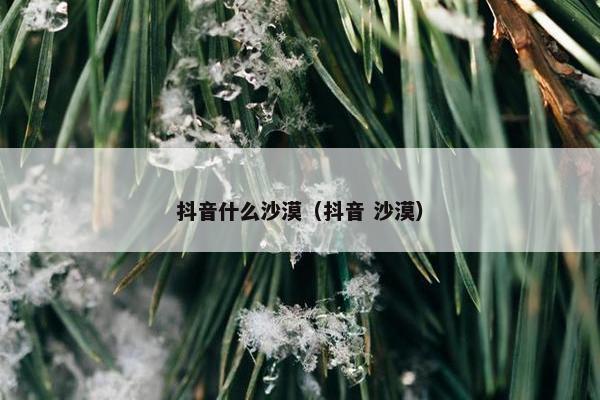 抖音什么沙漠（抖音 沙漠）