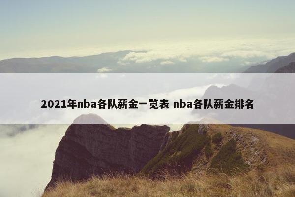 2021年nba各队薪金一览表 nba各队薪金排名