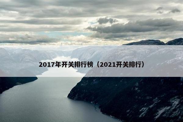 2017年开关排行榜（2021开关排行）