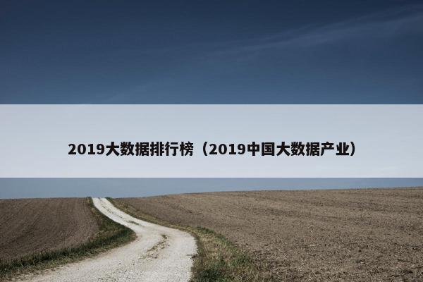 2019大数据排行榜（2019中国大数据产业）