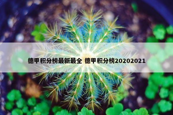 德甲积分榜最新最全 德甲积分榜20202021