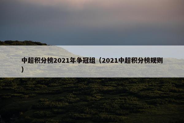 中超积分榜2021年争冠组（2021中超积分榜规则）