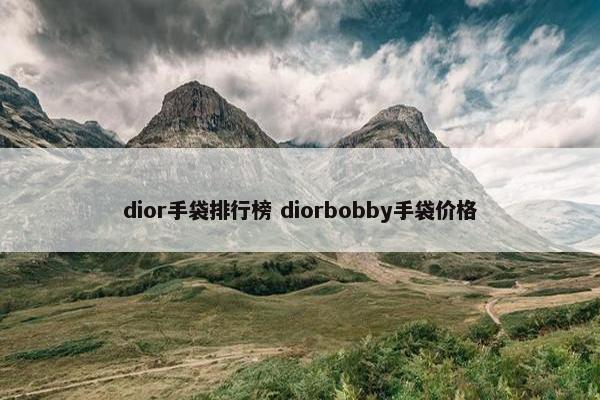 dior手袋排行榜 diorbobby手袋价格