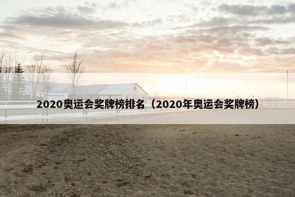 2020奥运会奖牌榜排名（2020年奥运会奖牌榜）