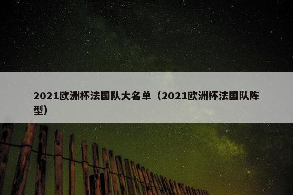 2021欧洲杯法国队大名单（2021欧洲杯法国队阵型）