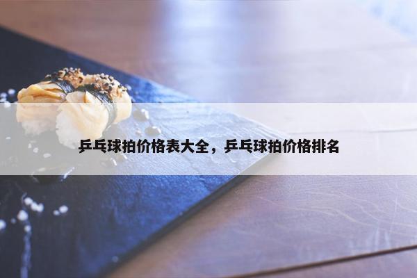 乒乓球拍价格表大全，乒乓球拍价格排名