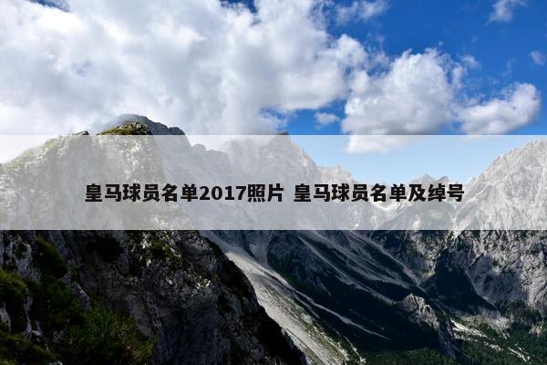 皇马球员名单2017照片 皇马球员名单及绰号