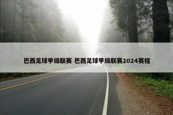 巴西足球甲级联赛 巴西足球甲级联赛2024赛程