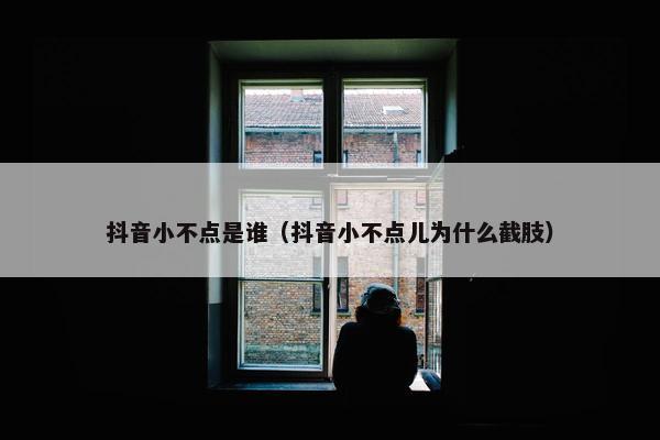 抖音小不点是谁（抖音小不点儿为什么截肢）