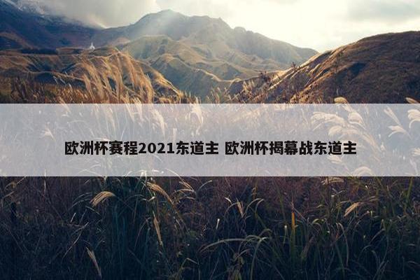 欧洲杯赛程2021东道主 欧洲杯揭幕战东道主