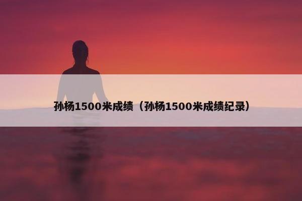 孙杨1500米成绩（孙杨1500米成绩纪录）