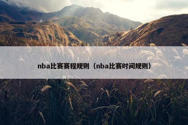 nba比赛赛程规则（nba比赛时间规则）