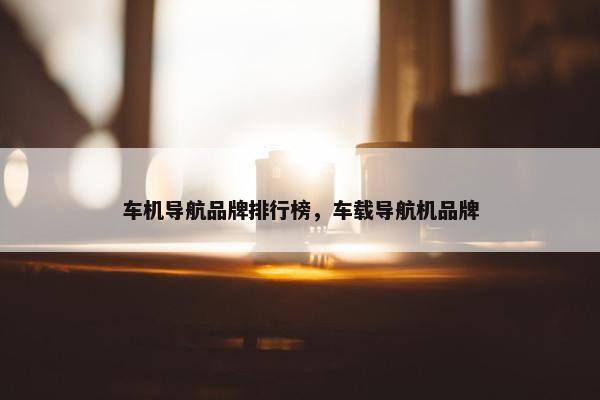 车机导航品牌排行榜，车载导航机品牌