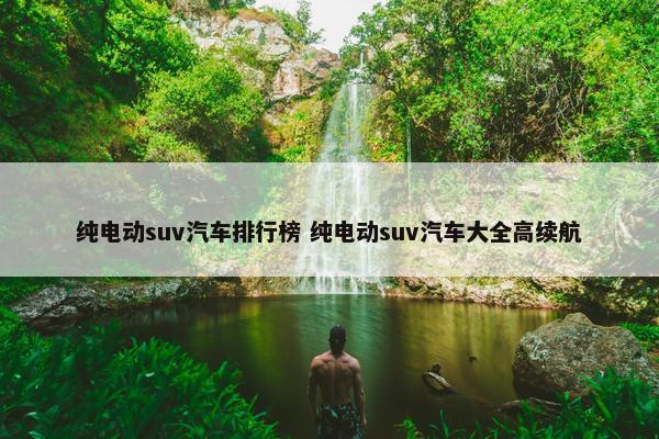 纯电动suv汽车排行榜 纯电动suv汽车大全高续航