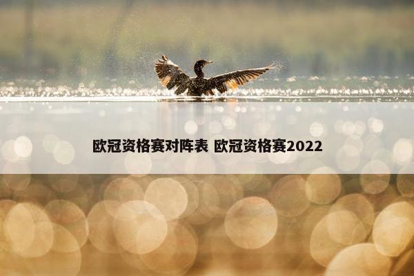 欧冠资格赛对阵表 欧冠资格赛2022