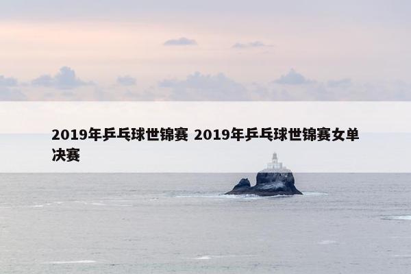 2019年乒乓球世锦赛 2019年乒乓球世锦赛女单决赛