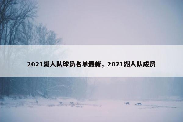 2021湖人队球员名单最新，2021湖人队成员