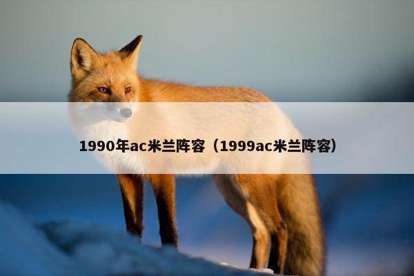 1990年ac米兰阵容（1999ac米兰阵容）