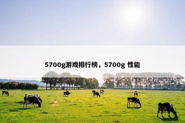 5700g游戏排行榜，5700g 性能