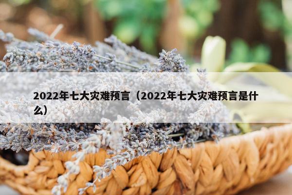 2022年七大灾难预言（2022年七大灾难预言是什么）