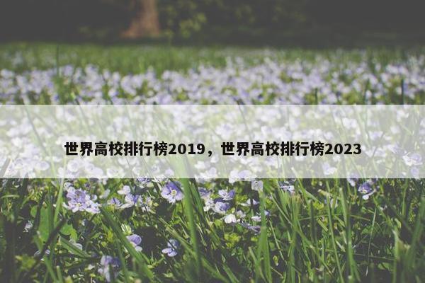 世界高校排行榜2019，世界高校排行榜2023