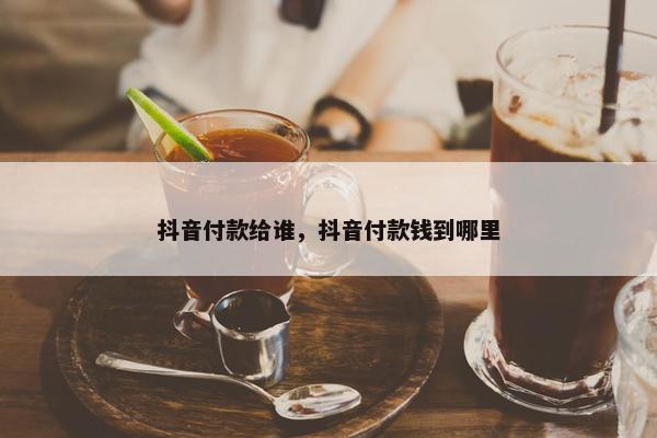 抖音付款给谁，抖音付款钱到哪里