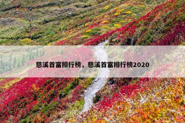 慈溪首富排行榜，慈溪首富排行榜2020