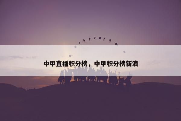 中甲直播积分榜，中甲积分榜新浪