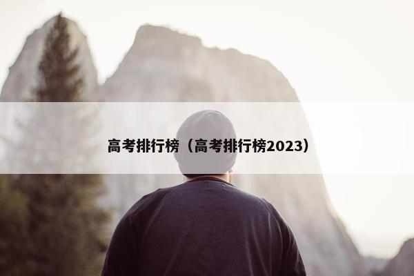 高考排行榜（高考排行榜2023）