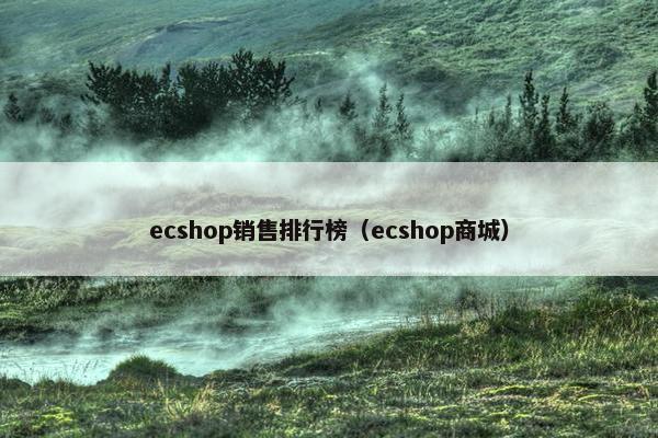 ecshop销售排行榜（ecshop商城）