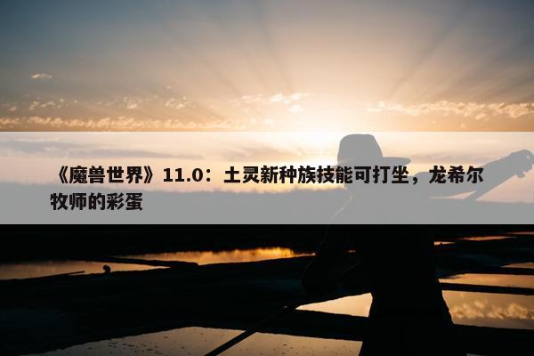 《魔兽世界》11.0：土灵新种族技能可打坐，龙希尔牧师的彩蛋