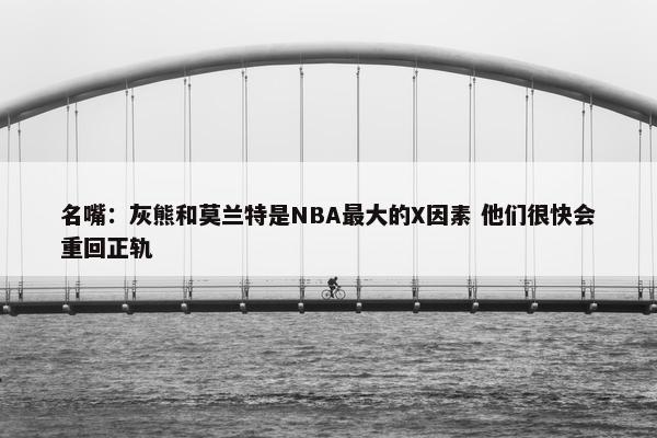 名嘴：灰熊和莫兰特是NBA最大的X因素 他们很快会重回正轨